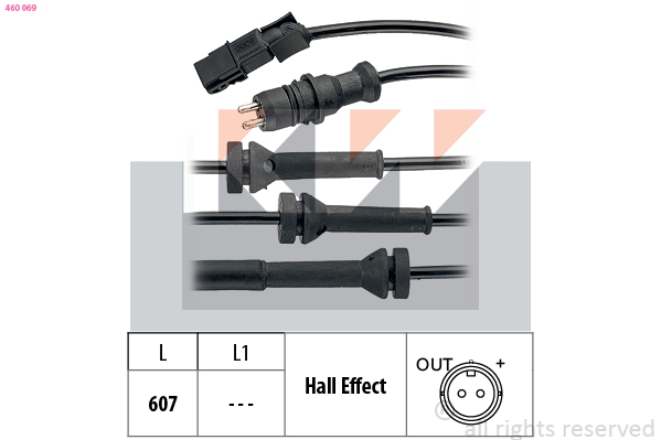 Snímač počtu otáčok kolesa KW